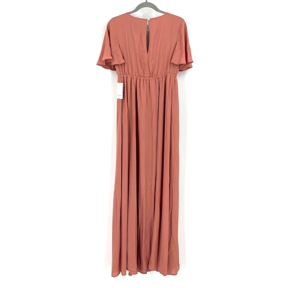 Show Me Your MuMu Emily Maxi Dress Rustic Mauve Crisp Small NWT - Picture 3 of 7